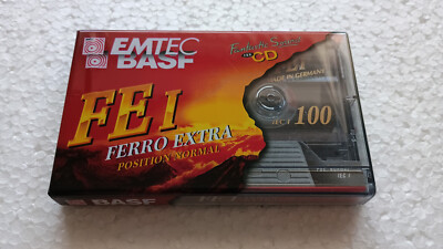 EMTEC/BASF FE I Ferro Extra 100 MC Kassette Tape NEU und OVP