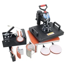6 in 1 Heat Press Machine 12x15in Digital Pressing Machine for T Shirts Cap Mugs