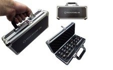Aluminum USB Drive Organizer Case 24 USB  2 HDD Slots with Handle Lock