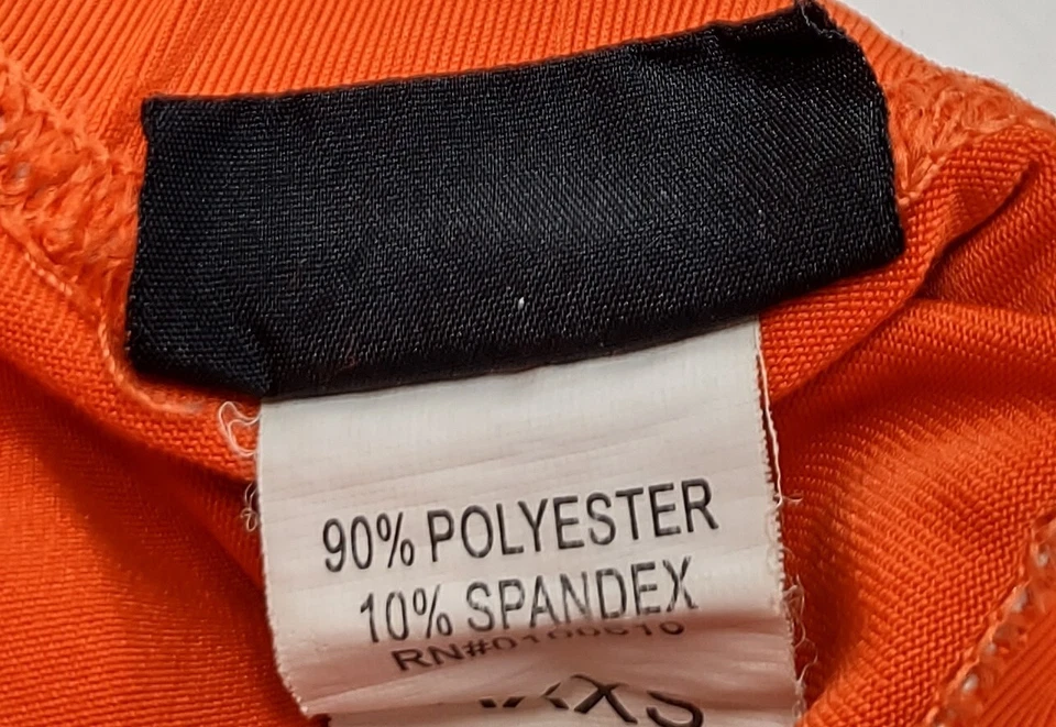 Hooters Girl Waitress Costume Orange Shorts Size XXS Polyester Spandex - Image 3 of 4