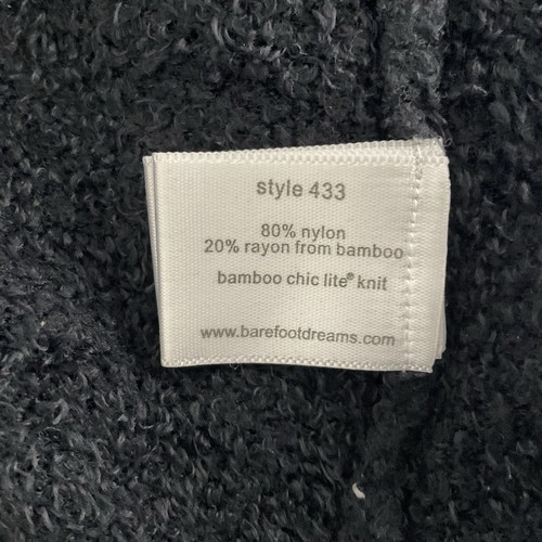 Cárdigan abierto negro Barefoot Dreams Bamboo Chic Lite bolsillos tejidos difusos XS/S - Imagen 10 de 10