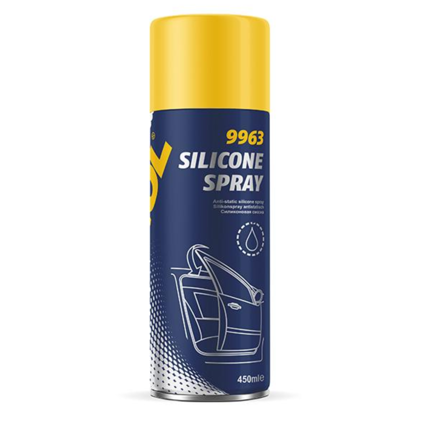 Mannol Silicone Spray 450ml Water Proofing Resistant Lubrication Protect Restore