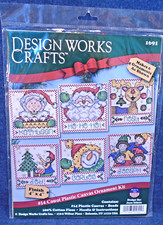 Design Works Joan Elliott Christmas Ornament 1691 Plastic Canvas Cros Stitch Kit
