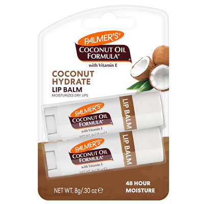 Palmer'S Coconut Oil Formula Lip Balm Duo, All-Day Moisturization, Hydrates Dry,