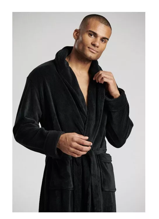 Menu0026#039;s Dressing Gown Black Size XL New!!! MIOMARE | eBay