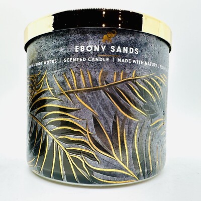 1 Bath & Body Works EBONY SANDS Scented 3-Wick with Essential Oil Candle 14.5 oz