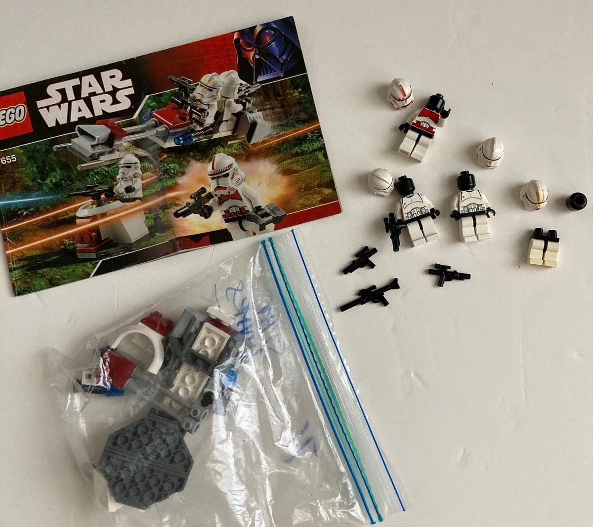 LEGO Star Wars [7655] Clone Troopers Battle Pack (2007)w/ mini figs (-1 torso) eBay