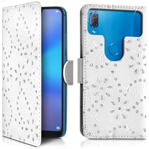 Etui Portefeuille Universel M Style Diamant blanc pour Logicom L-egant