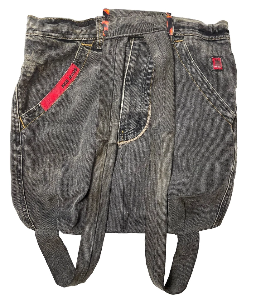 Custom Vintage Bulldog JNCO Jeans Harley Davidson Purse Tote Bag 90 Y2K Original - Image 2 of 4