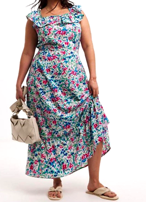 WOMEN JOE BROWNS PLUS SIZE FLORAL BARDOT MIDI DRESS ( SIZE UK18 ) | eBay UK
