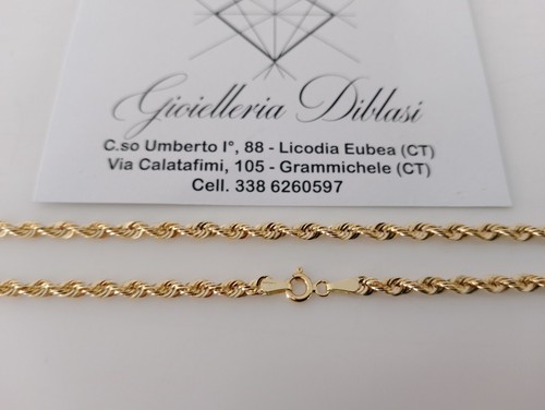 HALSKETTE In GELBGOLD 18 Karat 750% SEIL Modell Herren Damen Unisex ZOPFKETTE - Picture 4 of 12