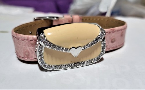 LGA Lauren G Adams Live Love Laugh Enamel  Love Letter Leather Bracelet