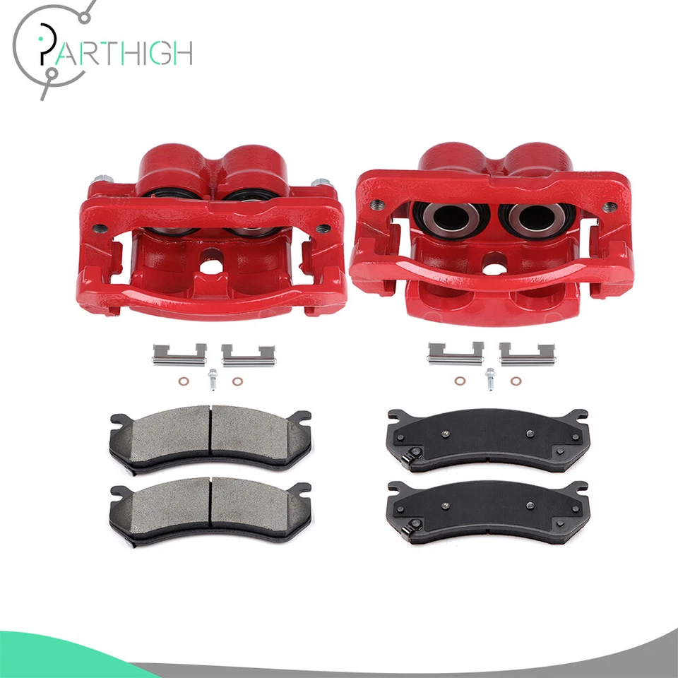 2x Pinzas de freno delanteras + 4x Pastillas de cerámica para Chevrolet Avalanche 1500 2002-2006 Foto 2 de 4