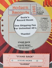 Stevie Nicks Stand Back Jukebox Strip & So-So 45 7