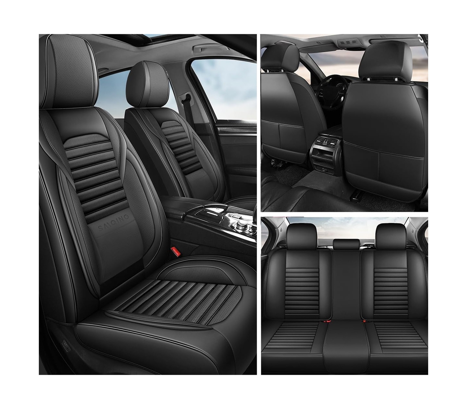Car Seat Covers Full Set with Lumbar Pillow, Super Luxurious Heavy Universal ...