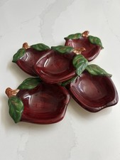 Vintage Franciscan Apple Individual Ashtrays Spoon Rests Butter Pats Set of 5