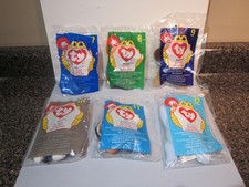 McDonald's 1999 Ty Beanie Babies Happy Meal Toys - Half Set 7-12 - Brand New