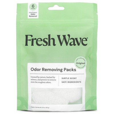 Fresh Wave Odor Eliminating & Deodorizing Packs, 6 Count (Pack of 1), White 