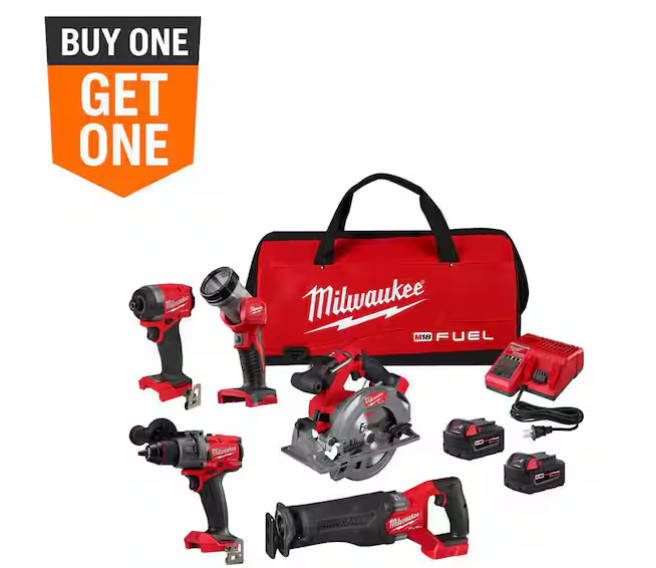 SALE -M18 FUEL 18V Lithium-Ion Brushless Cordless Combo Kit (5-Tool) with Two