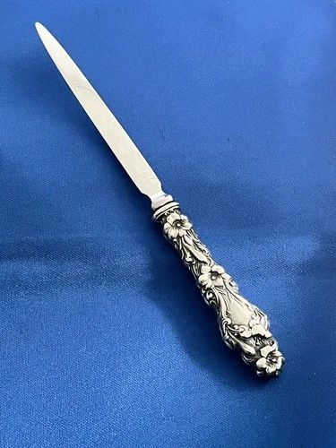 Gorham Sterling Silver Handle Letter Opener Lily No Monogram 38g