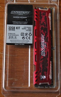 Ballistix 16GB DDR4 3000MHz red eSport Gaming RAM Arbeitsspeicher