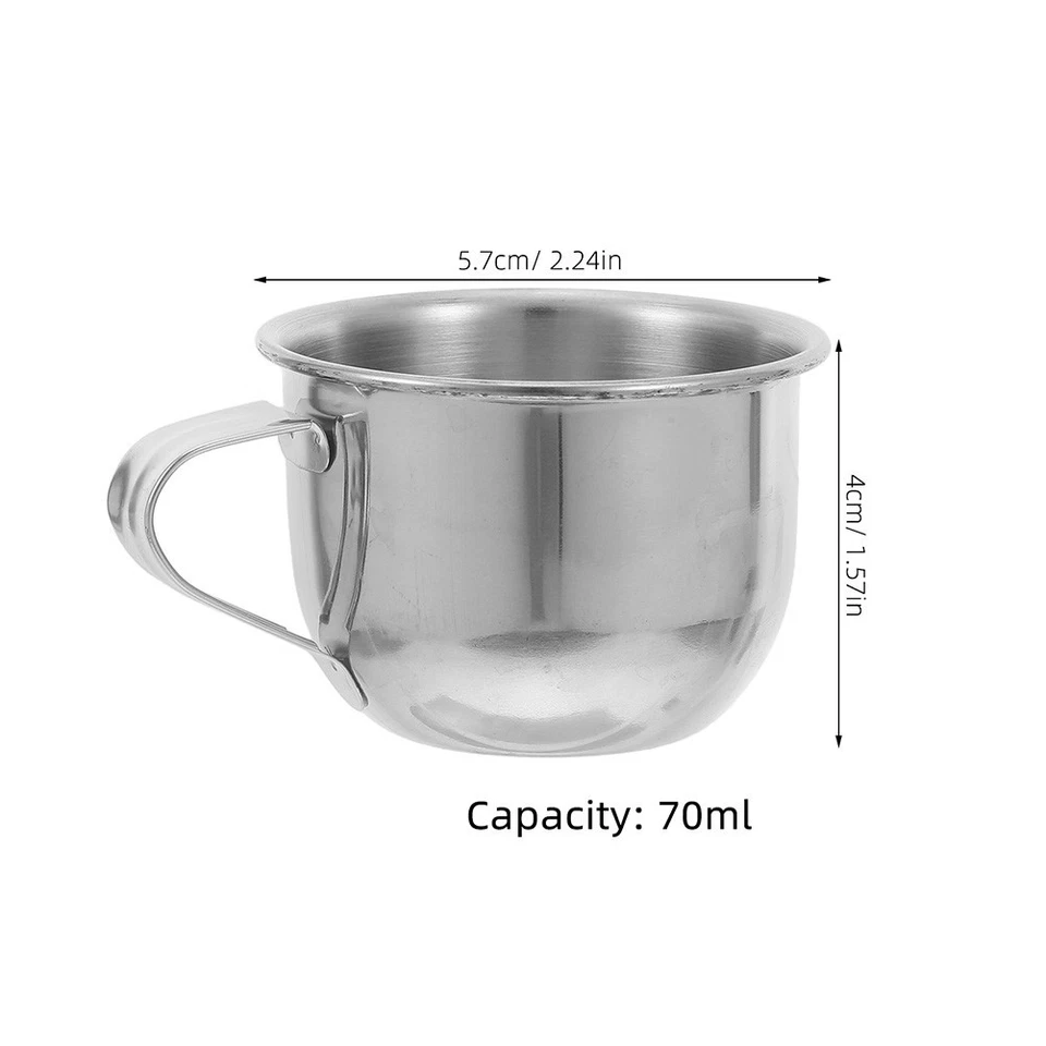 2 Pcs Trinklernbecher Edelstahl Wasserbecher Aus Mini -Teetassen Kaffeebecher - Bild 3 von 4