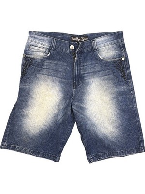 Brooklyn Xpress Jeansshorts Herren W40 blau bestickt Cargo distressed