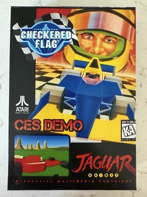 Atari Jaguar Checkered Flag : CES DEMO 1994 Cartridge Authentic Genuine