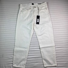 Edwin Hana Classic Straight Crop Jeans White Noise 100% Cotton Made in USA 32