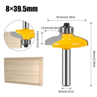 1Pcs 8mm Shank Classical Euro Style Door Front Edging Router Bit 39.5mm