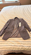 Calvin Klein Men  s Gray Suit 38R Slim 32x31 Microfiber Pockets