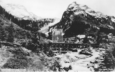 Railroad Train Trestle Bridge Monte Cristo Washington WA - Reprint