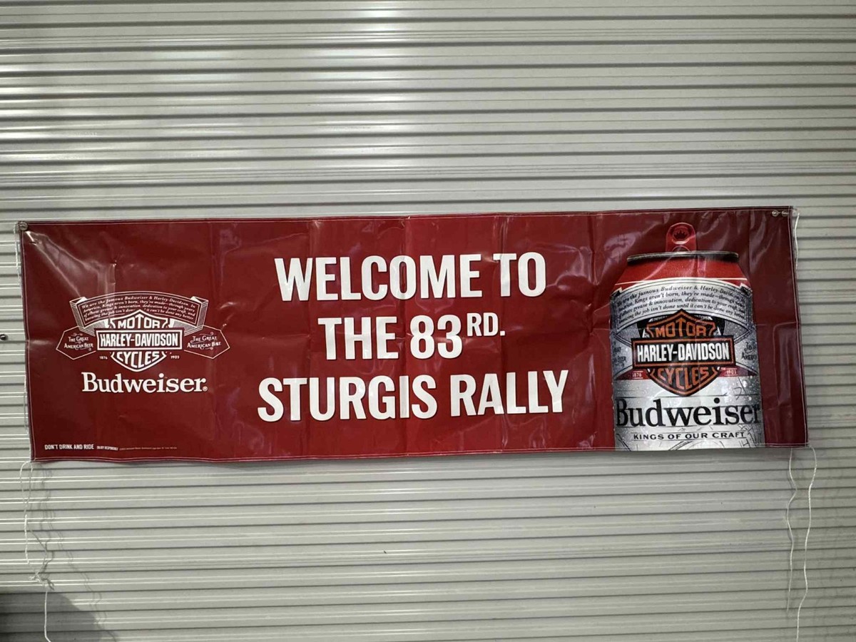 Budweiser Harley-Davidson Banner – Welcome to the 83rd Sturgis