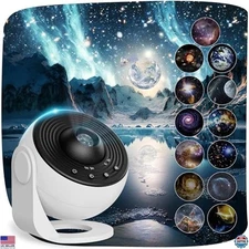 13-in-1 Star Projector Galaxy Light, LED Ceiling Night Lamp for Kids & Adults