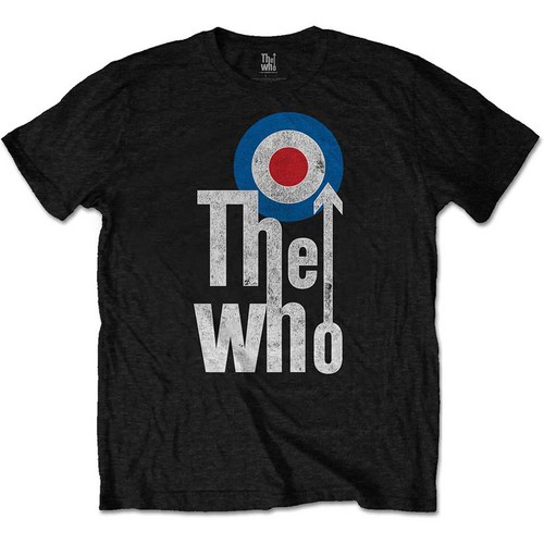 T-shirt Homme The Who Colour Band Pinball Officiel - Noir 100% Coton - Neuf Avec étiquettes