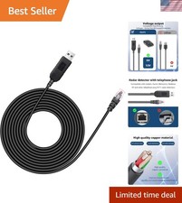 Reliable USB to RJ11 Radar Detector Power Cable - 13FT High-Quality Construction