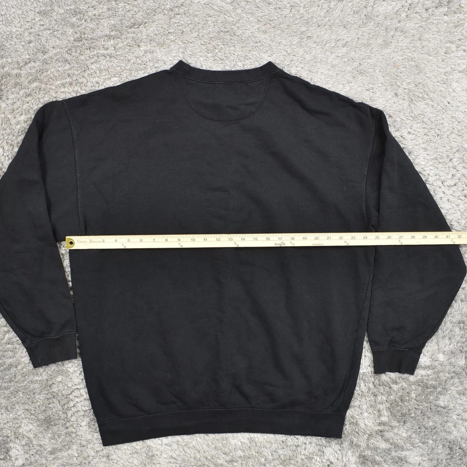 Suéter Pullover Hard Rock Para Hombre Talla 2XL Cuello Redondo Hollywood Algodón Negro Sólido Foto 2 de 4