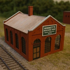 Bennett's Machine Shop – Trackside Structure   1:48th O Scale KIT