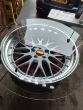 20" BBS Style Coffee Table Alloy Wheel 10.5j Tempered Glass Chrome Custom Made