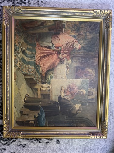 Toby E. Rosenthal Scene of Sleeping Cardinal Munich 1896 Framed Print on Canvas