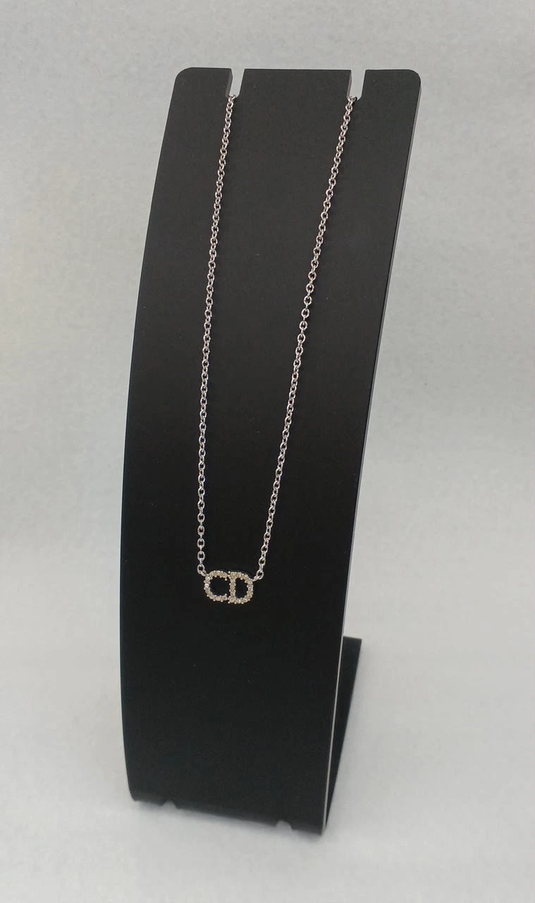 Collana Christian Dior Clair Dillene Pietra Chiara Orologio Catena Gioielli