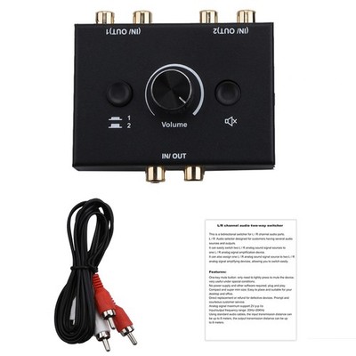 Audio Switcher Splitter Bidirektionaler Audio Switcher mit Stummschaltungstaste