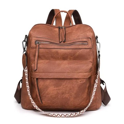 Fashion Women Backpack, Waterproof, Anti-Theft, Lightweight, Polyurethane, R...
