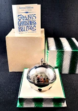 Wallace Silversmiths Silverplate Sleigh Bell 1975 Fifth In Series 610850 W/ Box