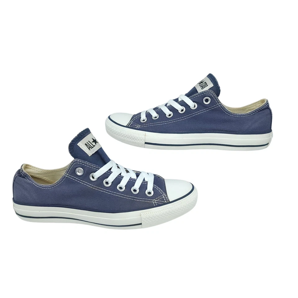 Converse Shoes Womens 9 Blue Gray Faded Denim Low Tops Grunge Skater Preppy - Image 2 of 4