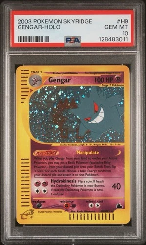 2003 Skyridge Gengar Holo Rare #H9 128 Mil Cert PSA 10 True Gem