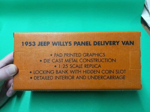 HARLEY DAVIDSON MOTOR CITY HD Liberty Classics 1953 Jeep Willys BANK 1:25 1of 48 - Picture 4 of 6