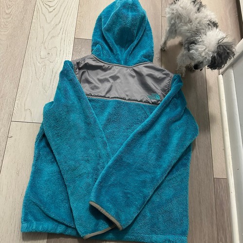 The North Face Girls Jacket XL Blue Teal Gray Full Zip Jacket Denali Deep Pile - Picture 3 of 11