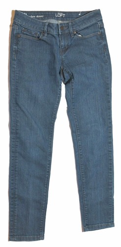 Ann Taylor Jeans Pants Bottoms Petite Women's Size 0P Denim Modern Skinny Blue - Picture 2 of 11