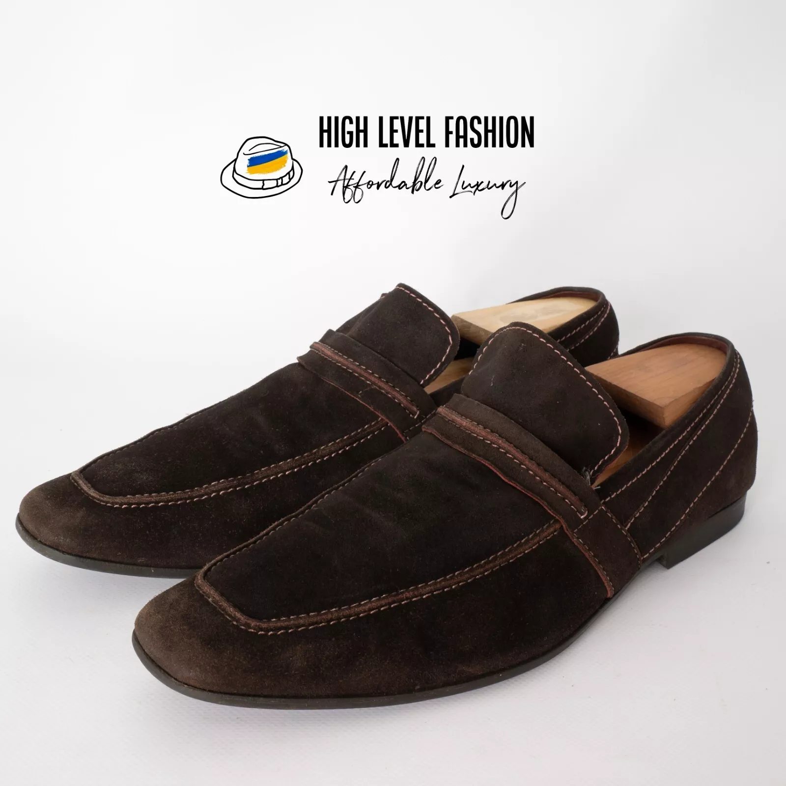 Chaussures mocassins homme GUCCI en daim marron à enfiler pointure 43 27 cm US 9 UK 8